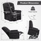 Black Polyester Power Lift Recliner Chair with Motorized Lift and Adjustable Positions